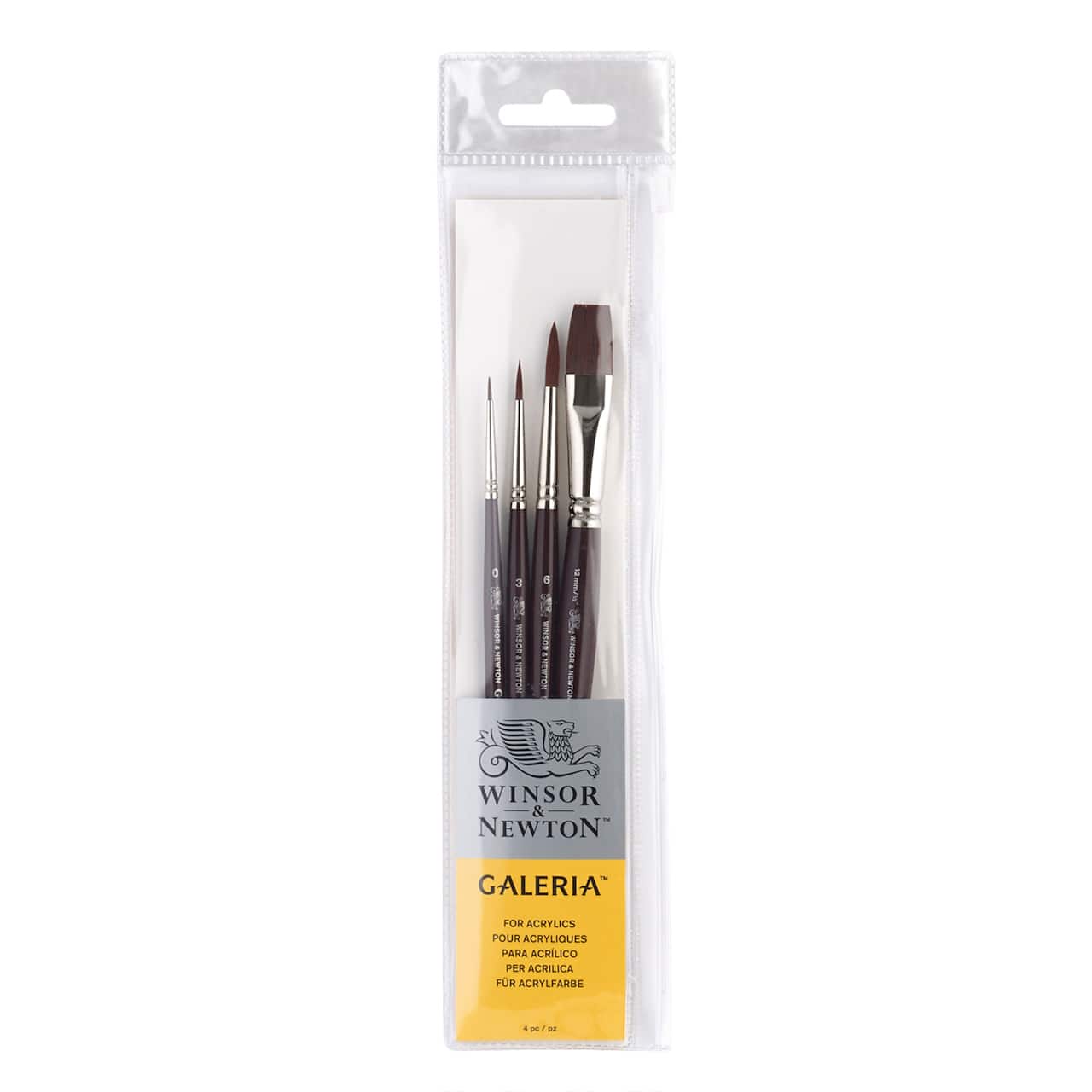Winsor & Newton® Galeria® Short Handle 4 Piece Brush